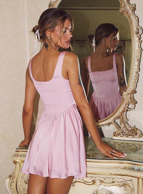 Straplie Mini Dress Pink Product Image