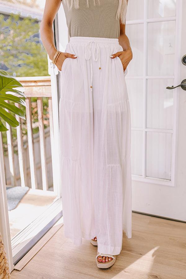 The Margie High Waist Pants In White Product Image