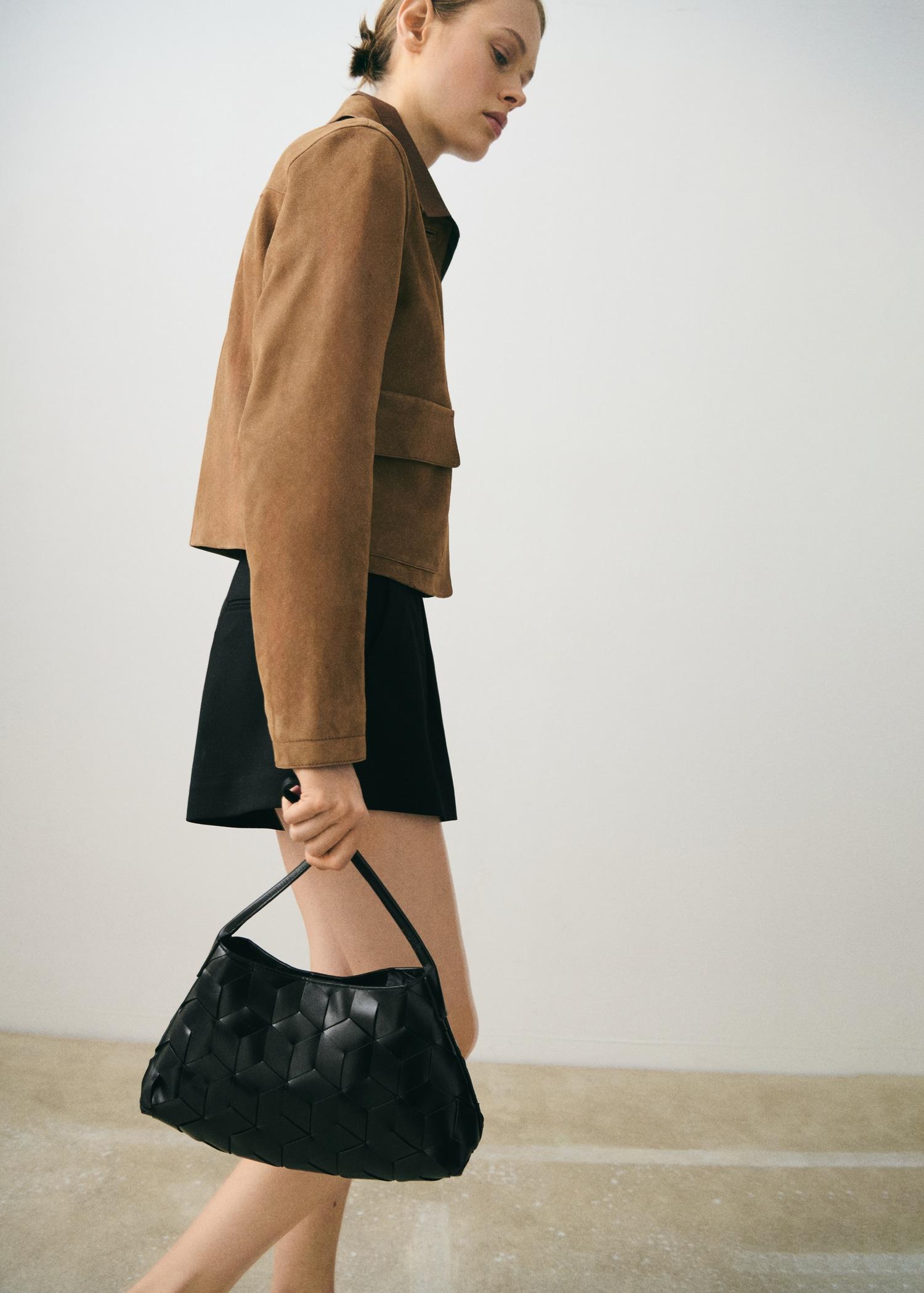 Suede leather jacket - Women | MANGO USA Product Image