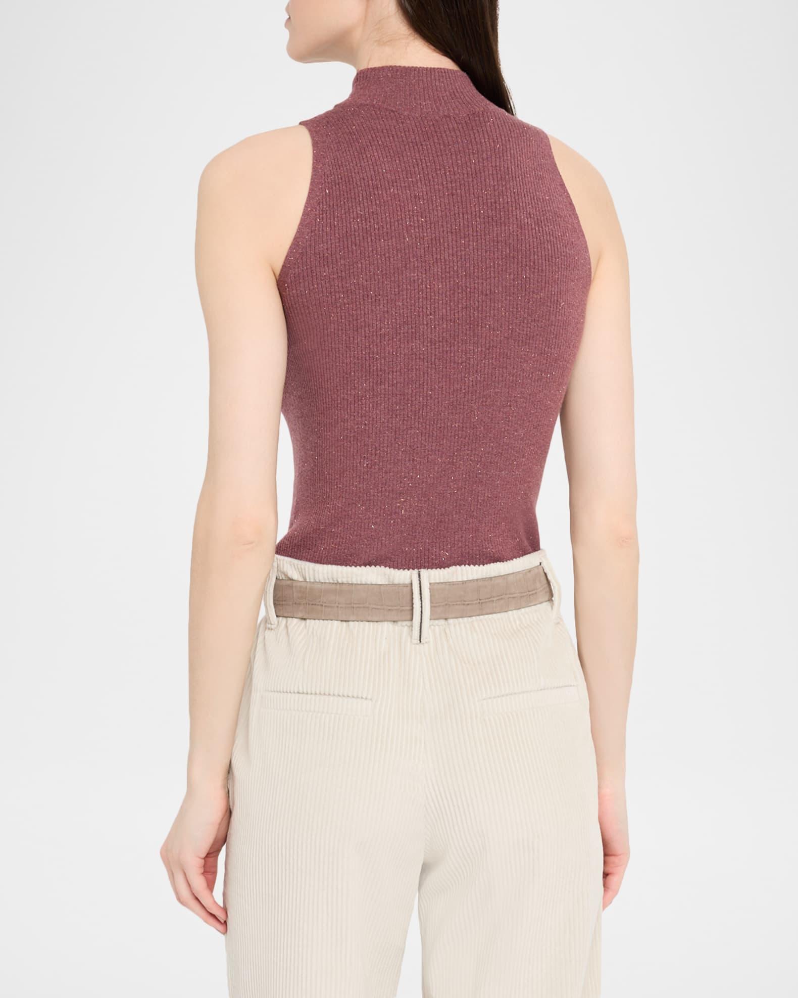 Metallic Cashmere Rib Knit Tank Top Product Image