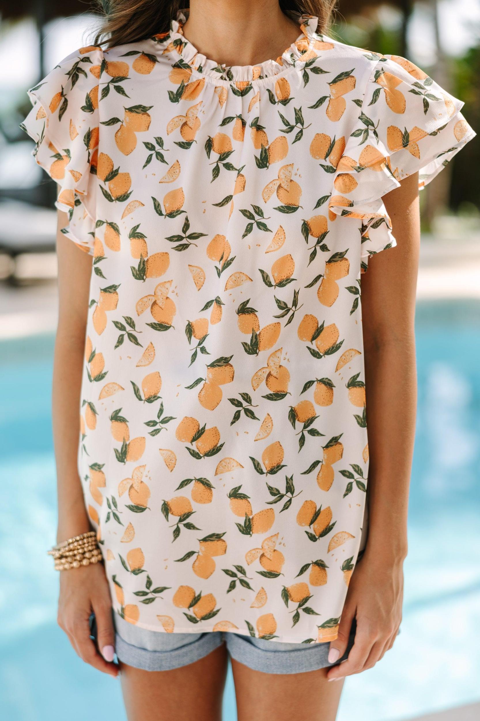 On Your Heart White Printed Blouse Female Product Image