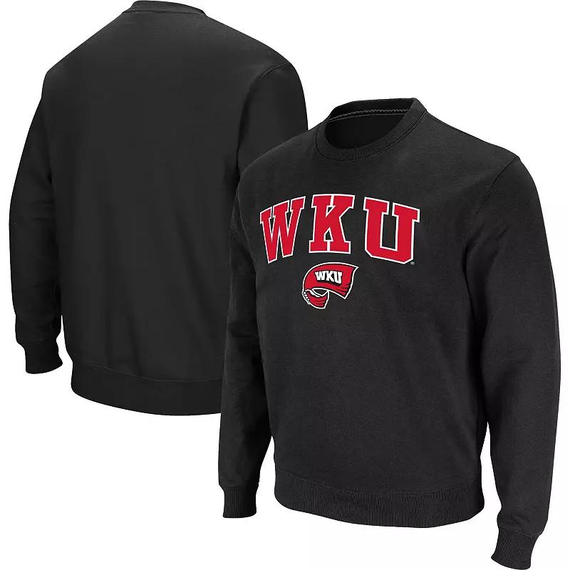 Men's Colosseum Black Western Kentucky Hilltoppers Arch Over Logo Pullover Sweatshirt,  Product Image