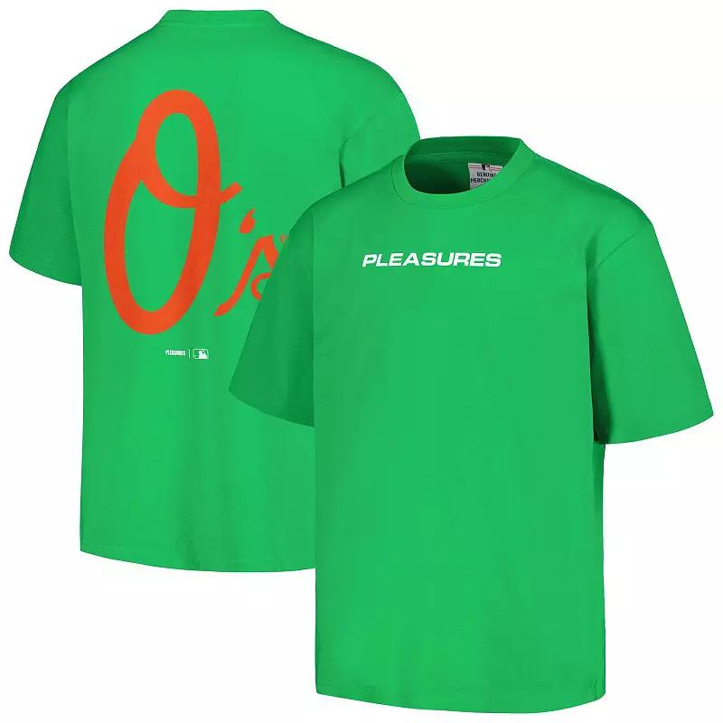 Men's PLEASURES Green Baltimore Orioles Ballpark T-Shirt,  Product Image
