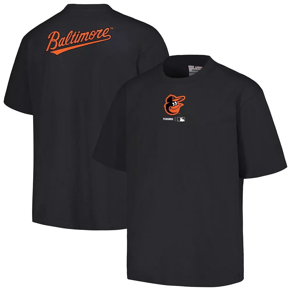 Men's PLEASURES Black Cincinnati Reds Repurpose T-Shirt,  Product Image