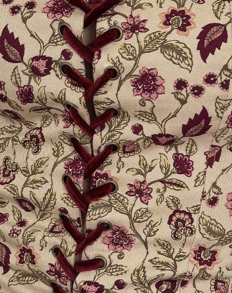 Heska Corset Top in Botanical Taupe Female Product Image