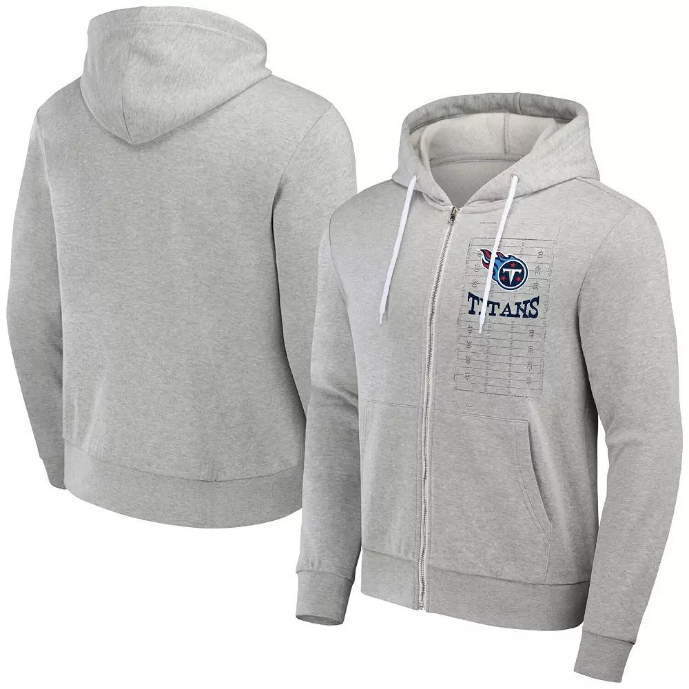 Men's NFL x Darius Rucker Collection by Fanatics Heather Gray Tennessee Titans Domestic Full-Zip Hoodie,  Product Image