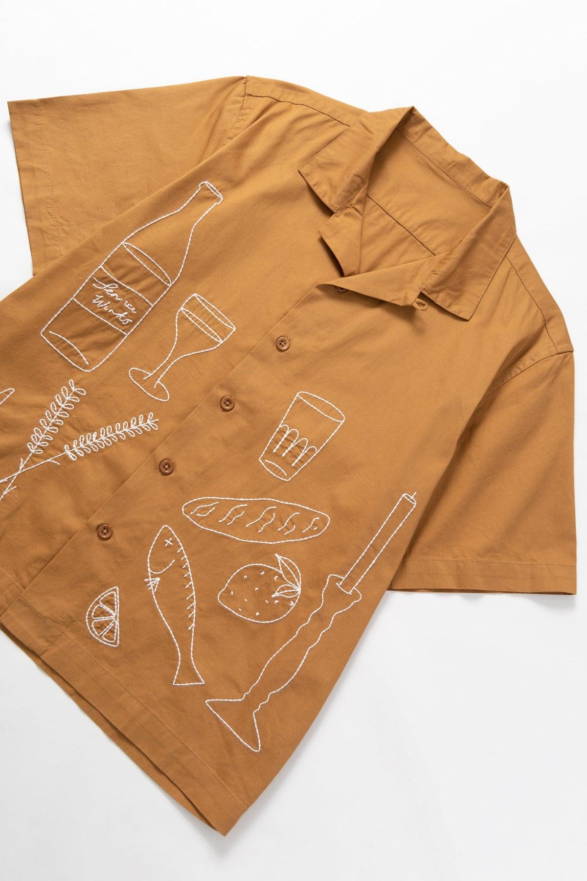 Service Works - Light Twill Picnic Short Sleeve Shirt - Burnt Sugar Product Image