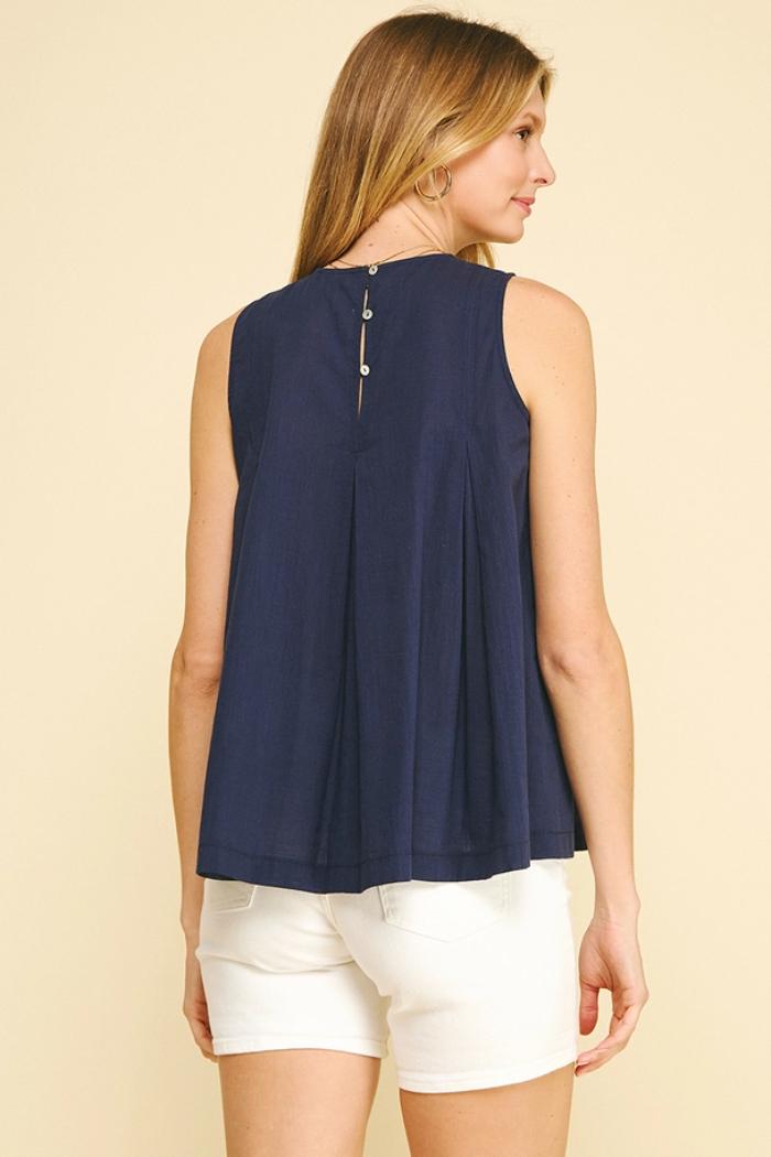 Luna Sleeveless Tuck Detailed Top Product Image
