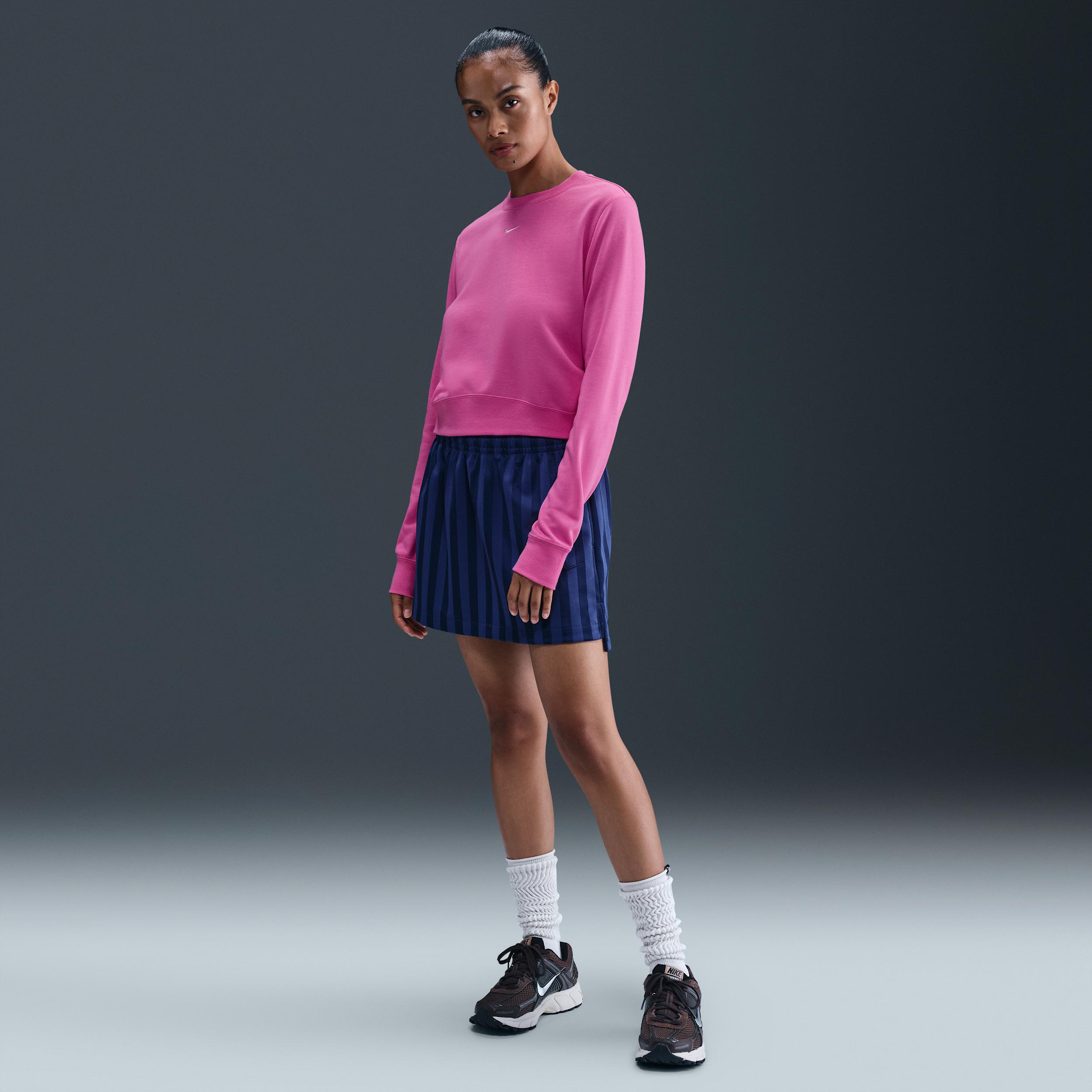Womens Nike Sportswear Chill Terry Crew-Neck French Terry Sweatshirt | HV2393-675 Product Image