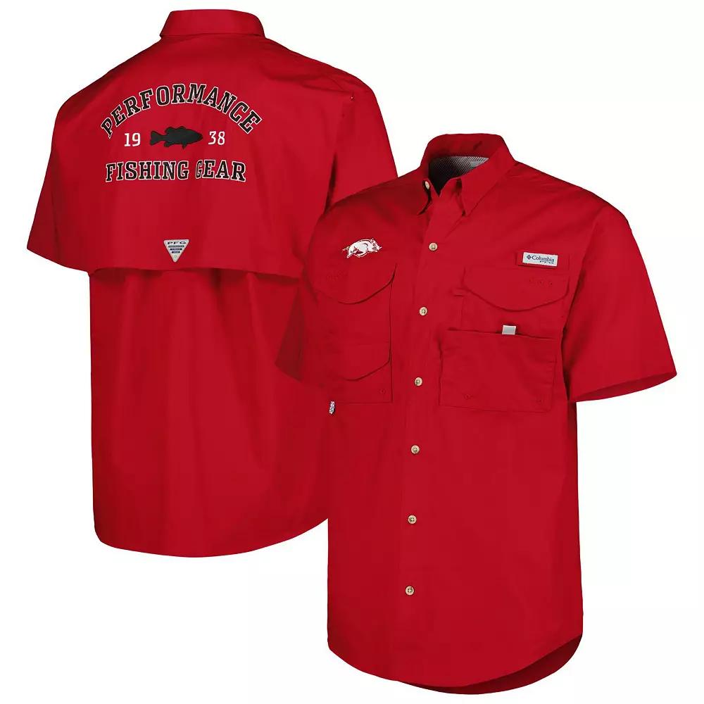 Men's Columbia Cardinal Arkansas Razorbacks Bonehead Button-Up Shirt, Size: XL, Red Product Image