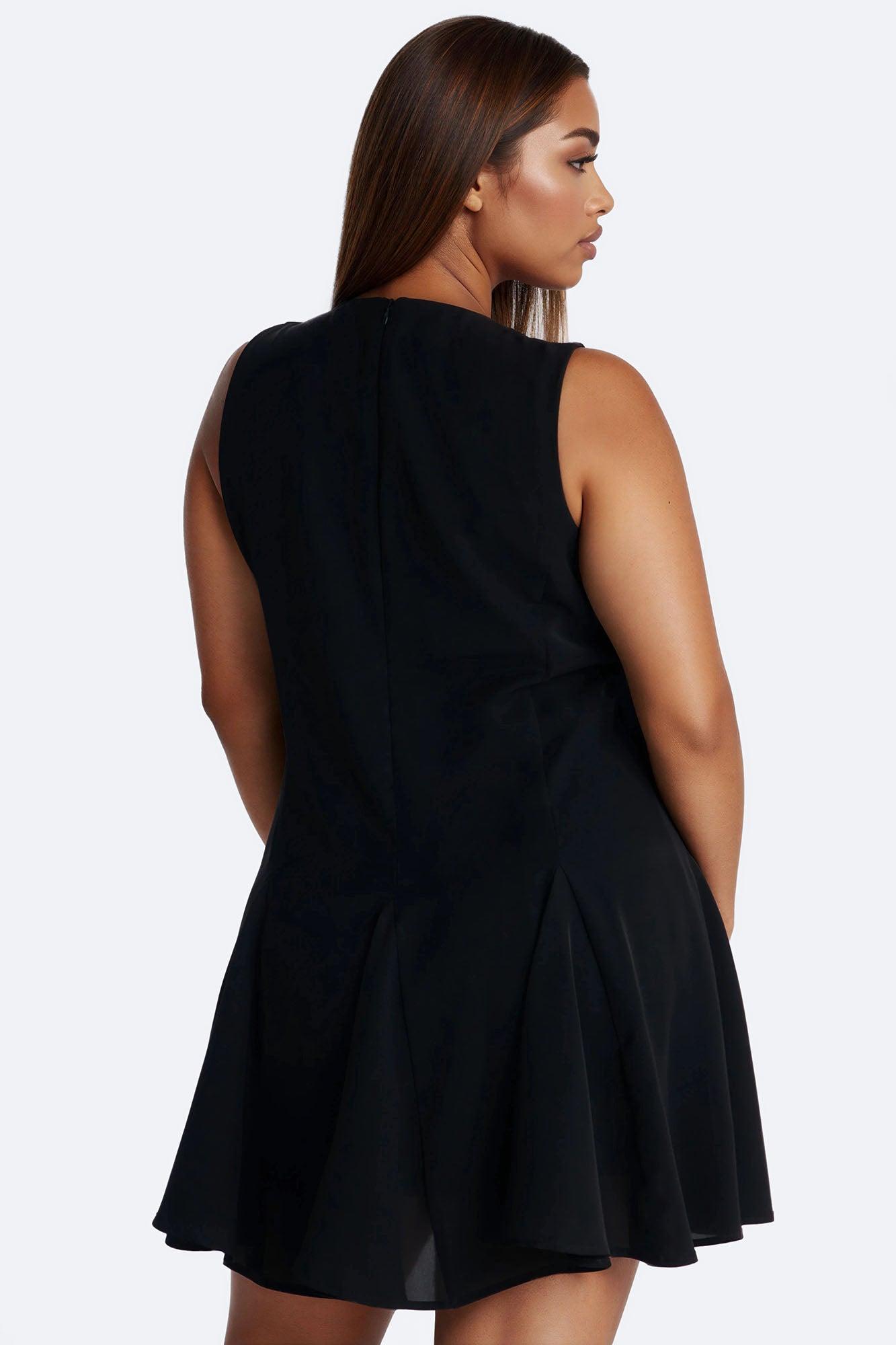 Margaret Sleeveless Mini Dress - Black Female Product Image