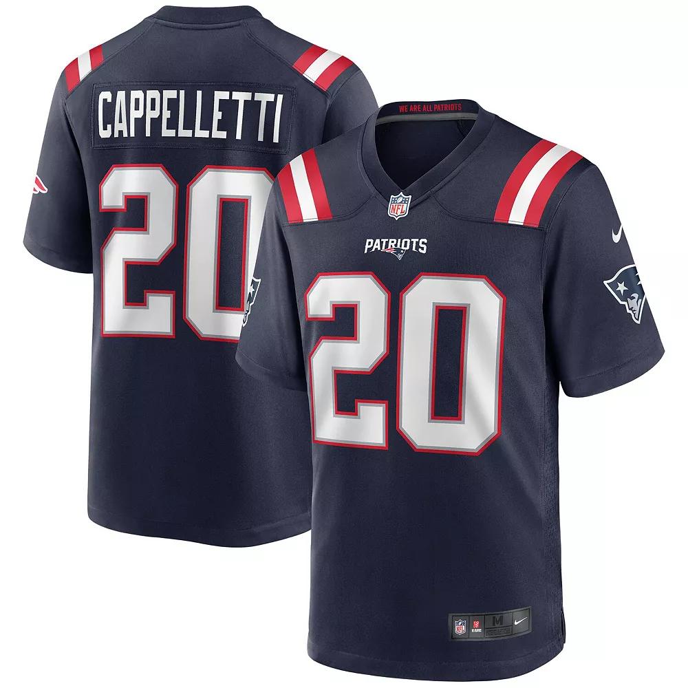 Men's Nike Gino Cappelletti Navy New England Patriots Game Retired Player Jersey, Size: 2XL, Blue Product Image