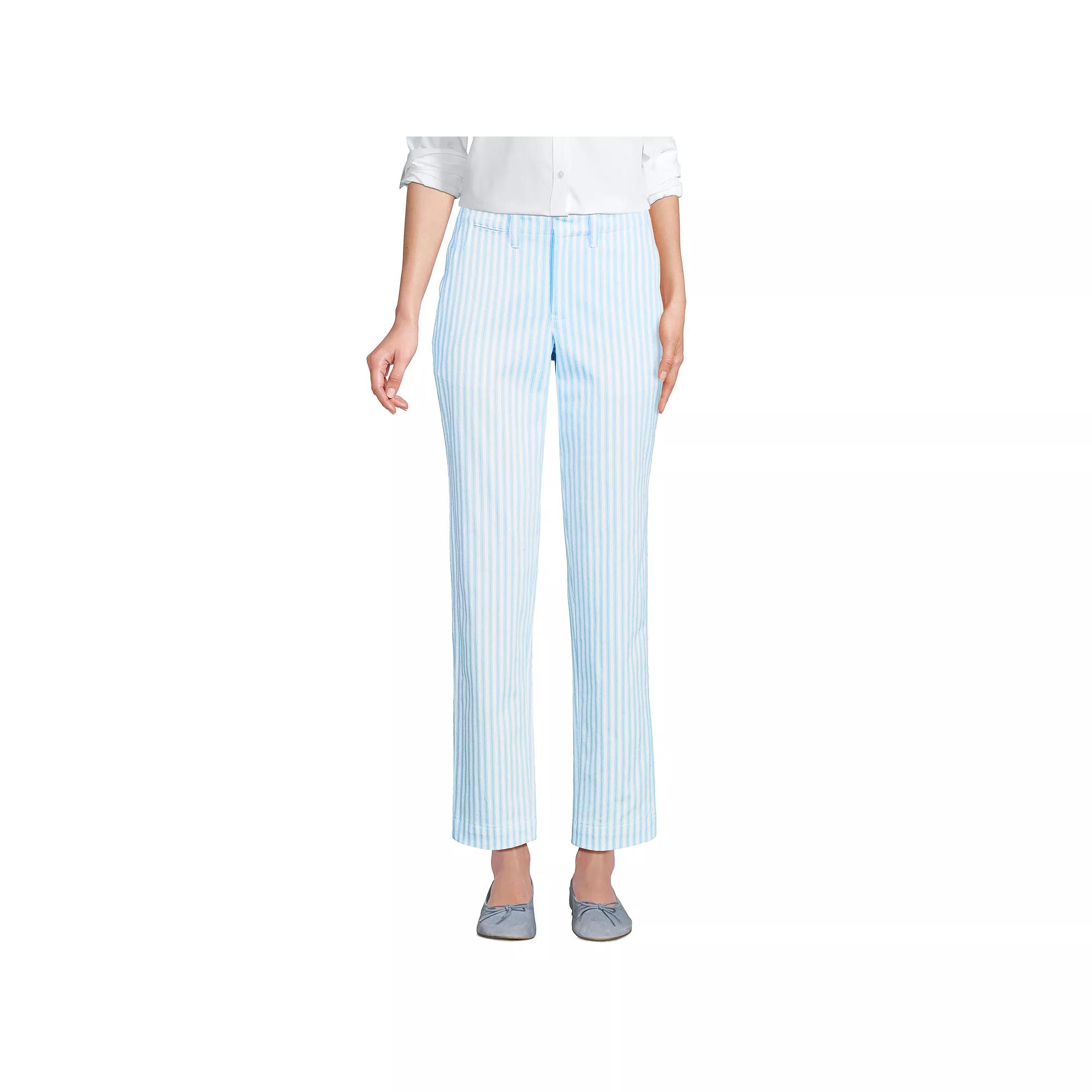 Women's Lands' End Mid Rise Classic Straight Leg Chino Ankle Pants,  Product Image