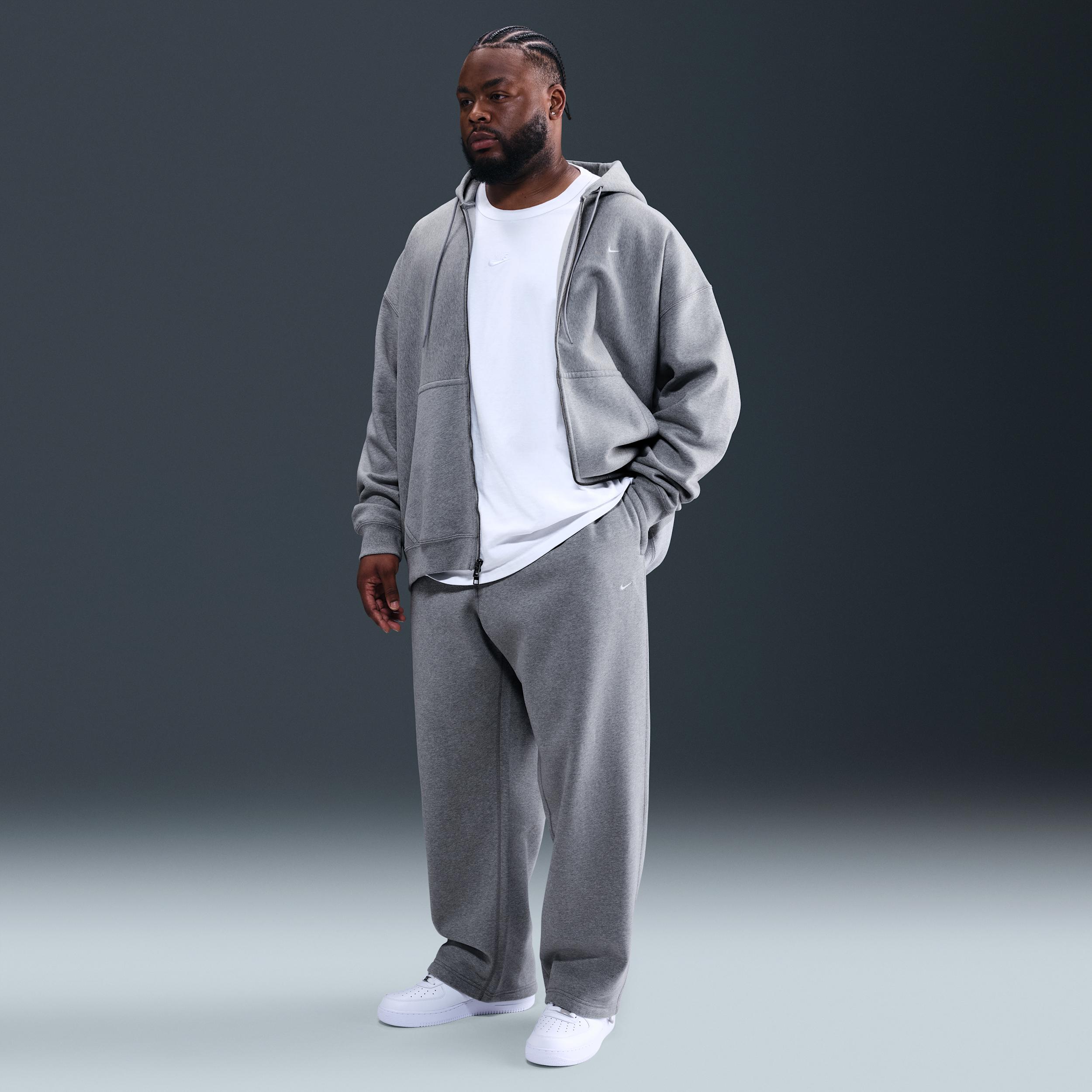 Nike Mens Solo Swoosh Fleece Open-Hem Pants | HV1090-010 Product Image