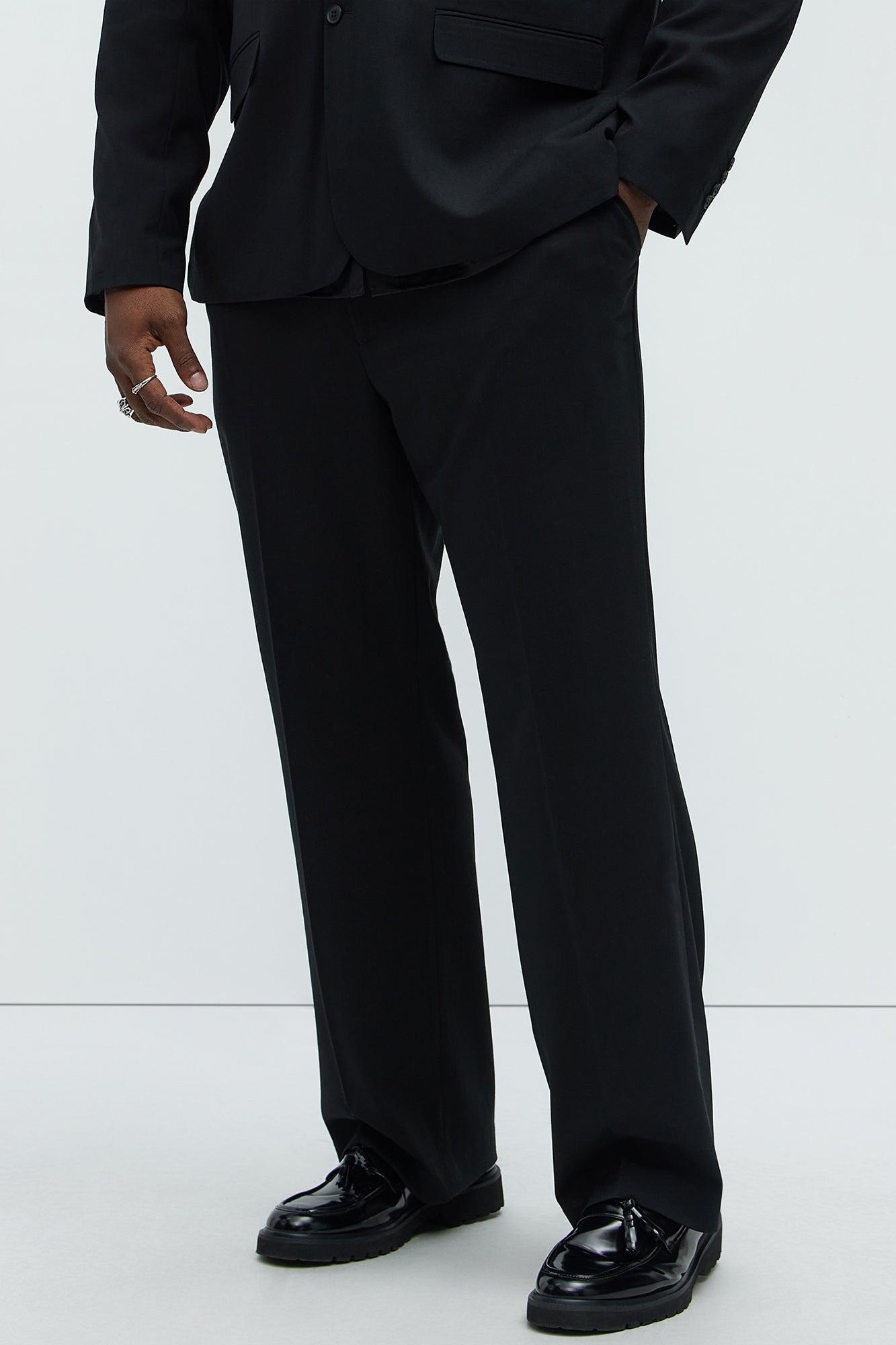 Modern Stretch Straight Trousers - Black Product Image