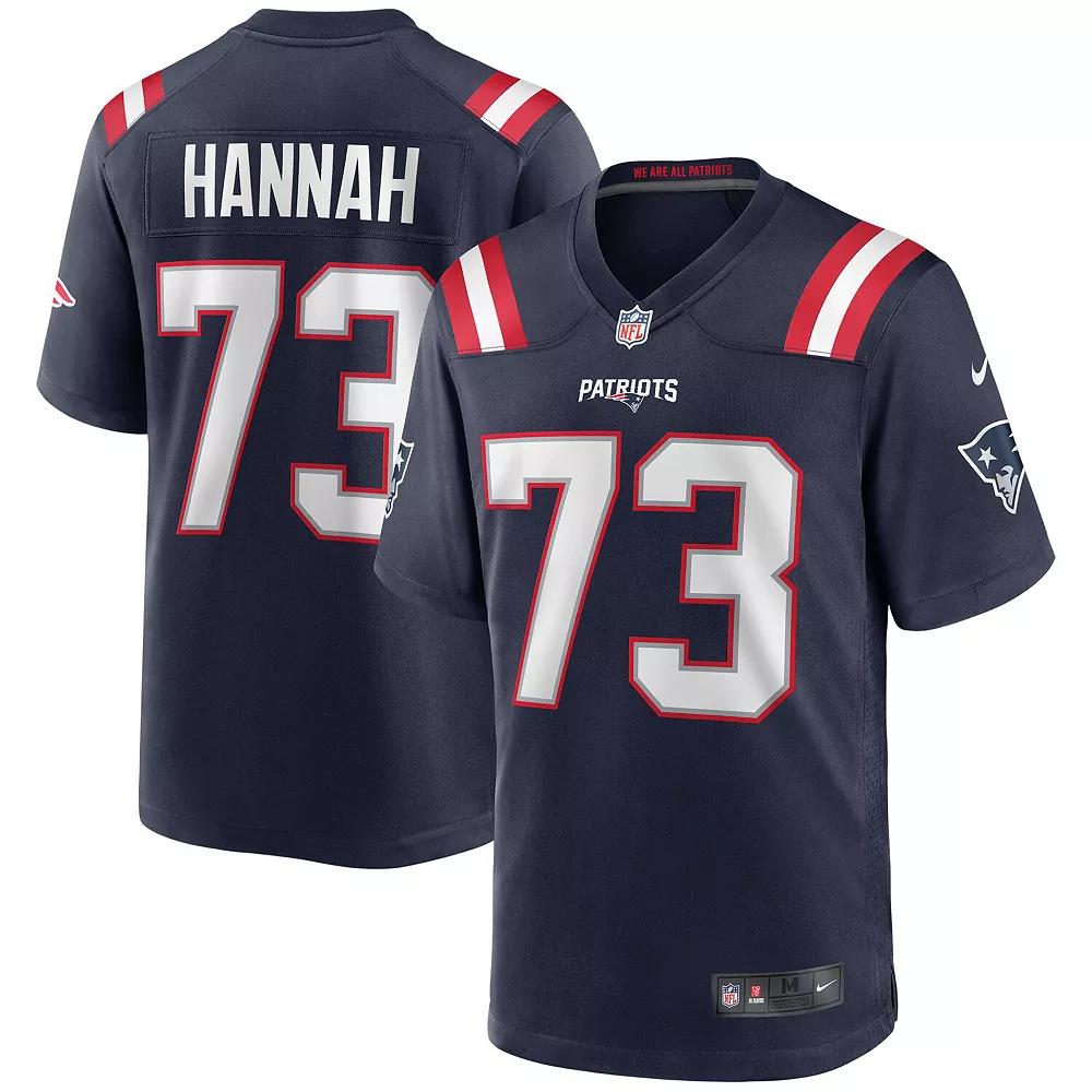 Men's Nike John Hannah Navy New England Patriots Game Retired Player Jersey,  Product Image