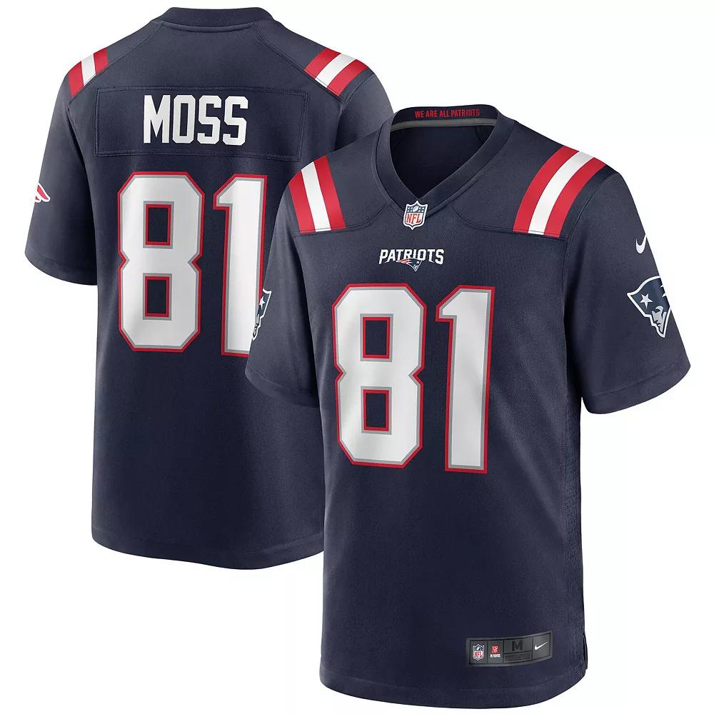 Men's Nike Randy Moss Navy New England Patriots Game Retired Player Jersey,  Product Image