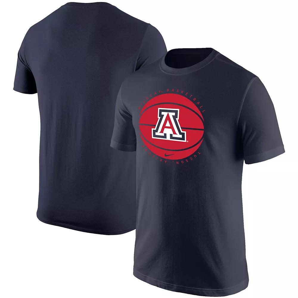 Men's Nike Navy Arizona Wildcats Basketball Team Issue T-Shirt, Size: Large, Blue Product Image