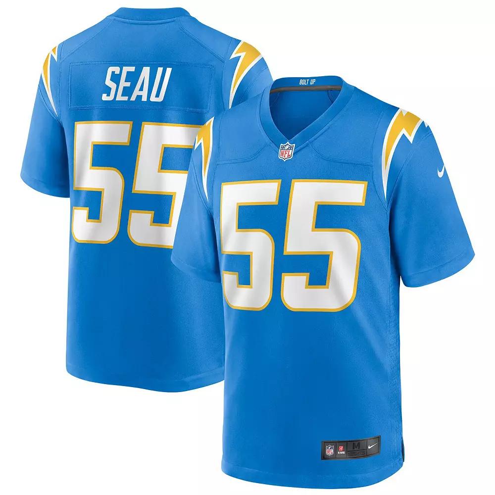 Men's Nike Junior Seau Powder Blue Los Angeles Chargers Game Retired Player Jersey,  Product Image
