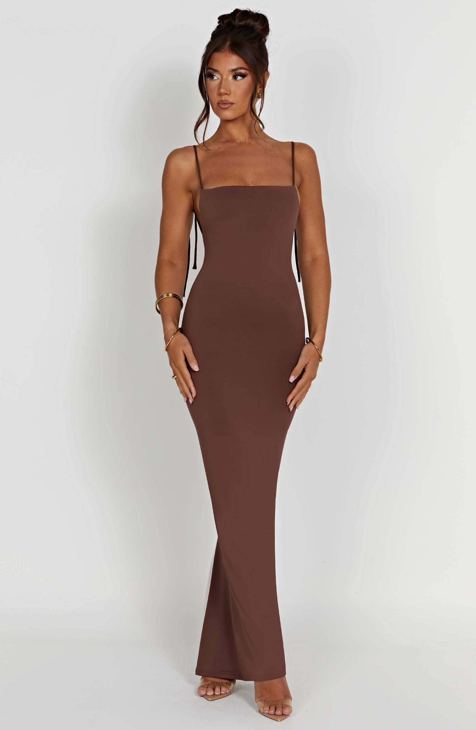 Sanya Maxi Dress - Chocolate Product Image