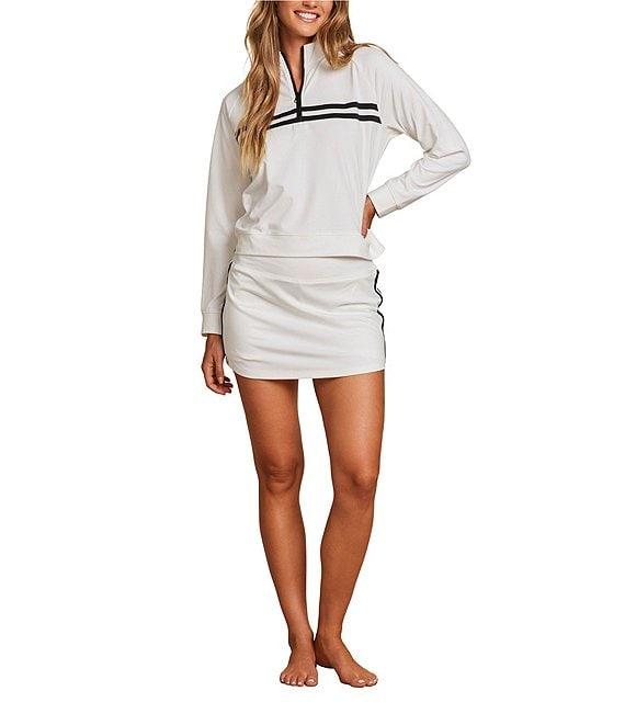 Barefoot Dreams Malibu Collection® Butterchic Half Zip Pullover With Stripes Product Image