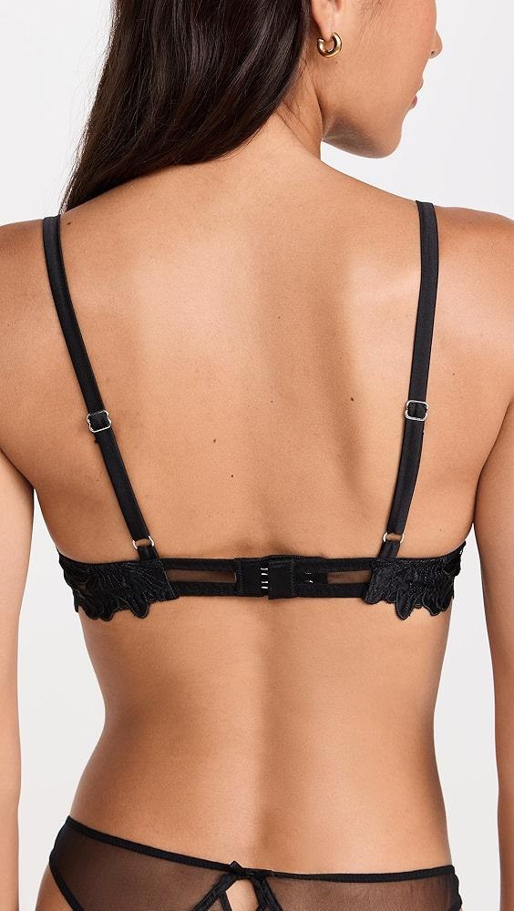 Fleur du Mal Lily Embroidery Plunge Demi Bra | Shopbop Product Image