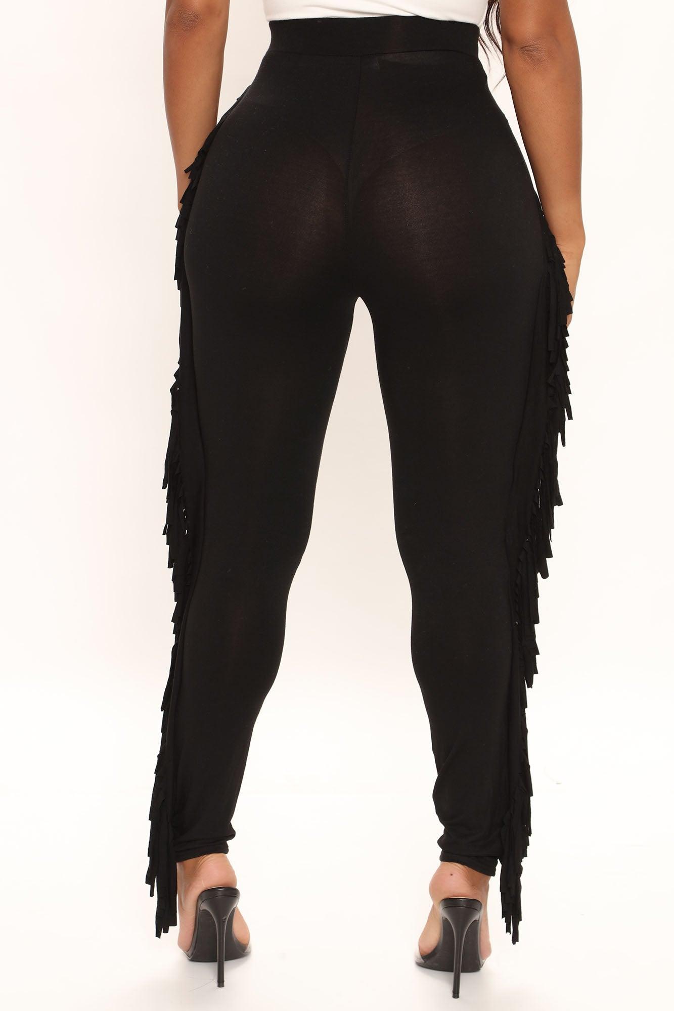 Shake It Like a Fringe Shaker Legging - Black Product Image