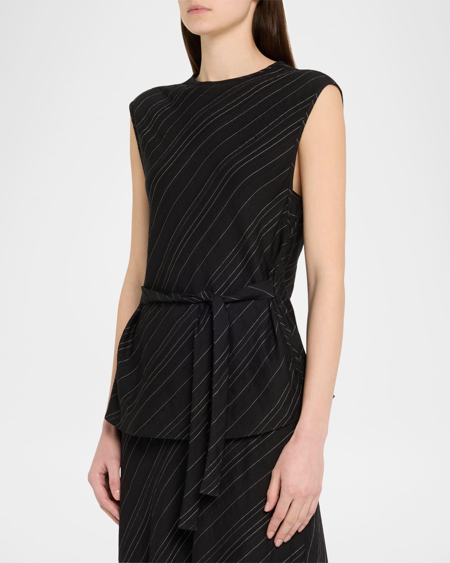 Trina Woven Stripe Tie Top  Product Image