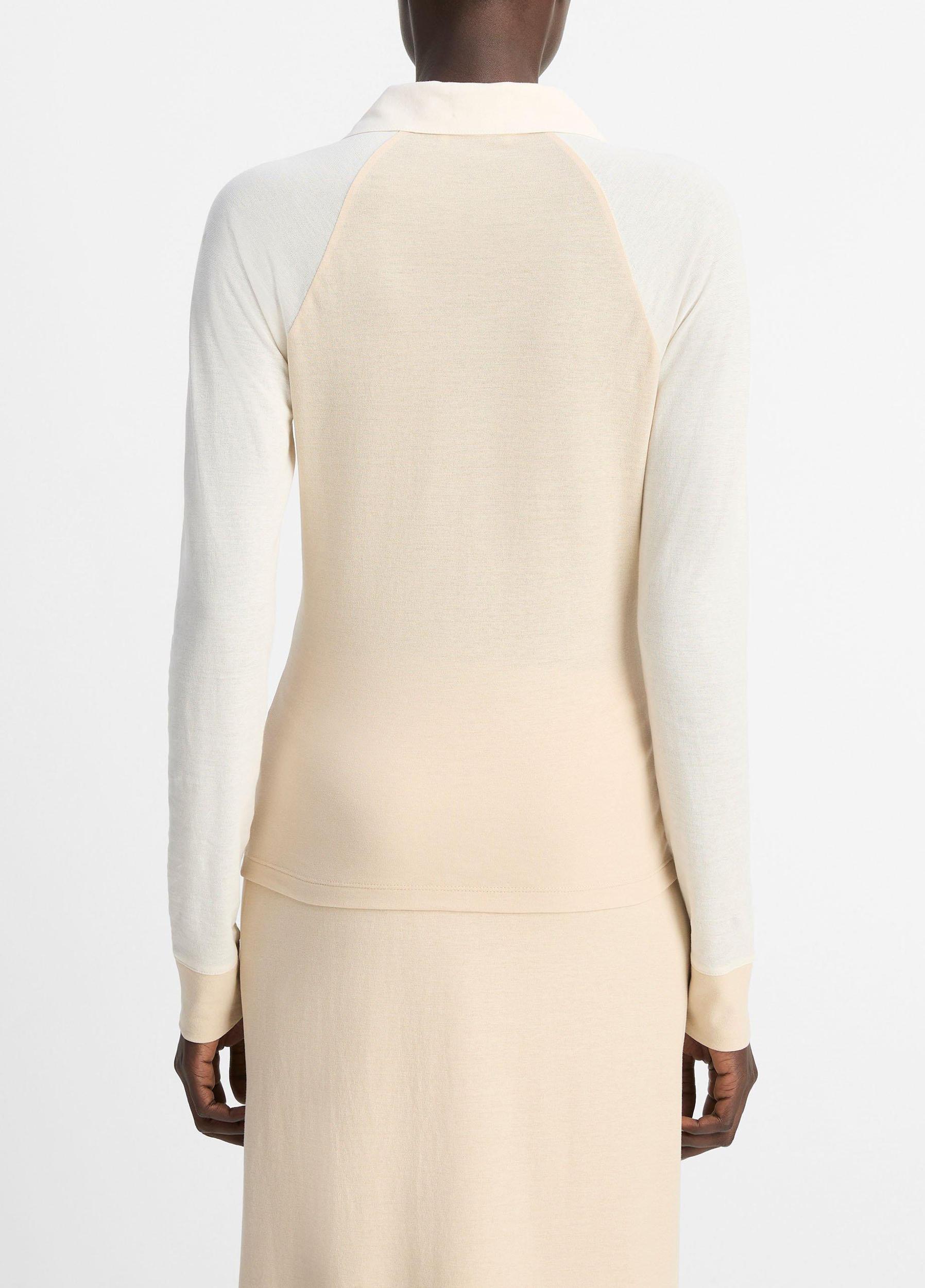 Colorblock Cotton Crepe Jersey Polo Shirt Product Image