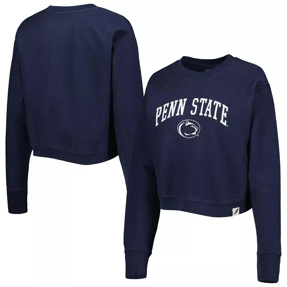 Women's League Collegiate Wear Navy Penn State Nittany Lions Classic Campus Corded Timber Sweatshirt, Size: XL, Blue Product Image