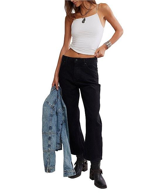 Free People We The Free Deep Trance Dropped Denim High Rise Wide Leg Boyfriend Jeans Product Image