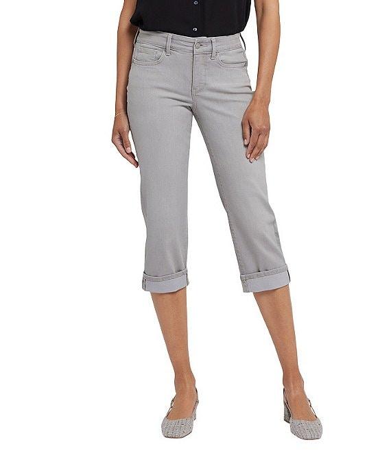 NYDJ Marilyn Stretch Denim Straight-Leg Lift Tuck® Cool Embrace® Cropped Jeans Product Image