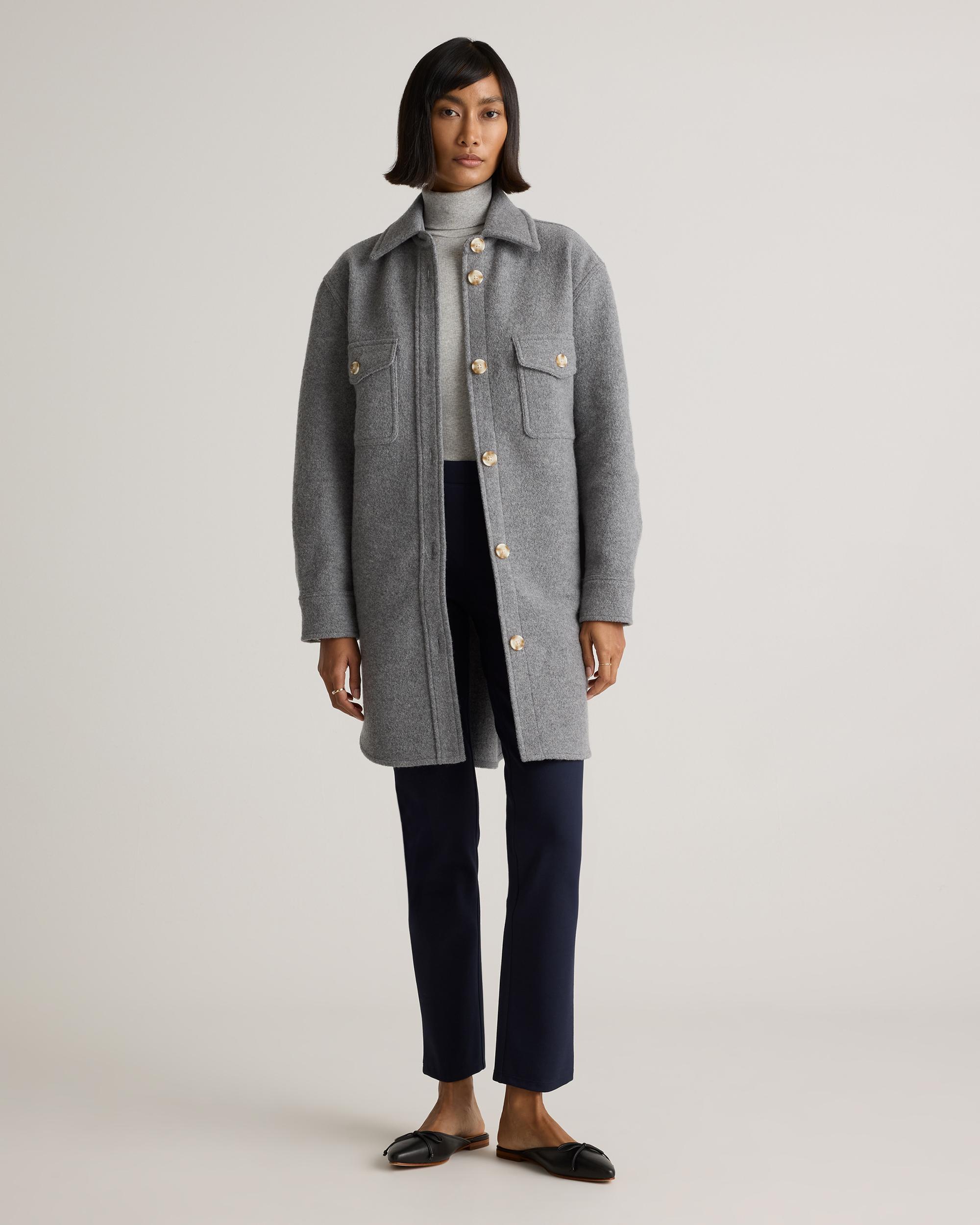 Quince | Women's 100% Merino Wool Long Shirt Jacket Product Image