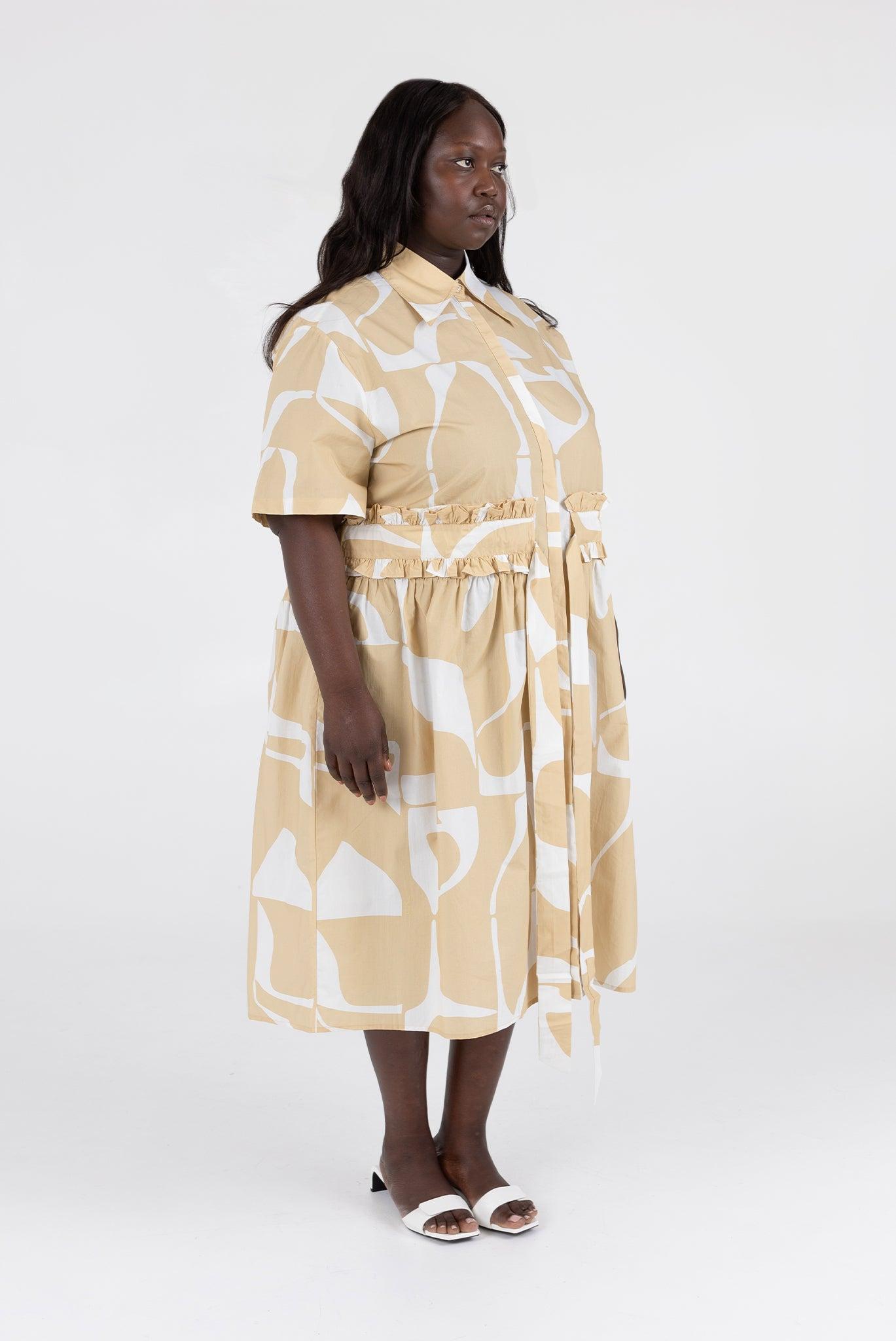Gabrielle Dress - Wheat Sky Product Image