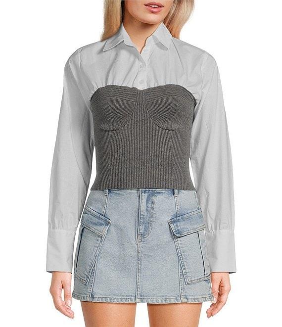 GB Sweater Twofer Top Product Image