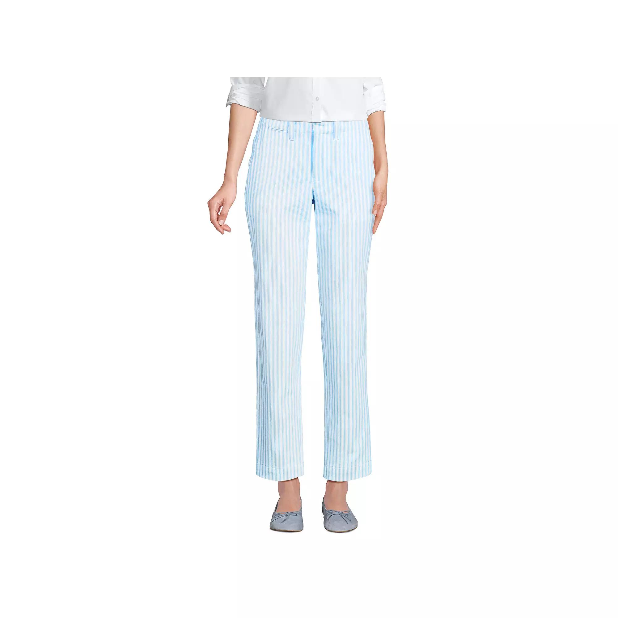 Women's Lands' End Mid Rise Classic Straight Leg Chino Ankle Pants,  Product Image