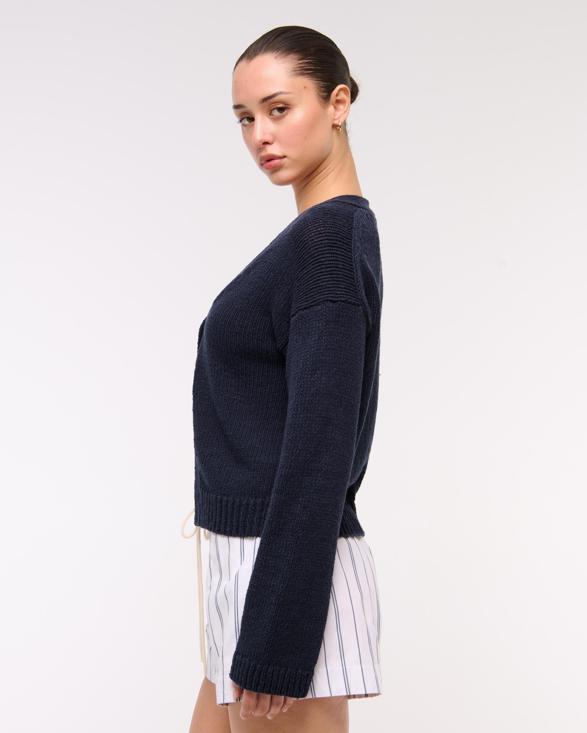 Textural 1-Button Cardigan Product Image