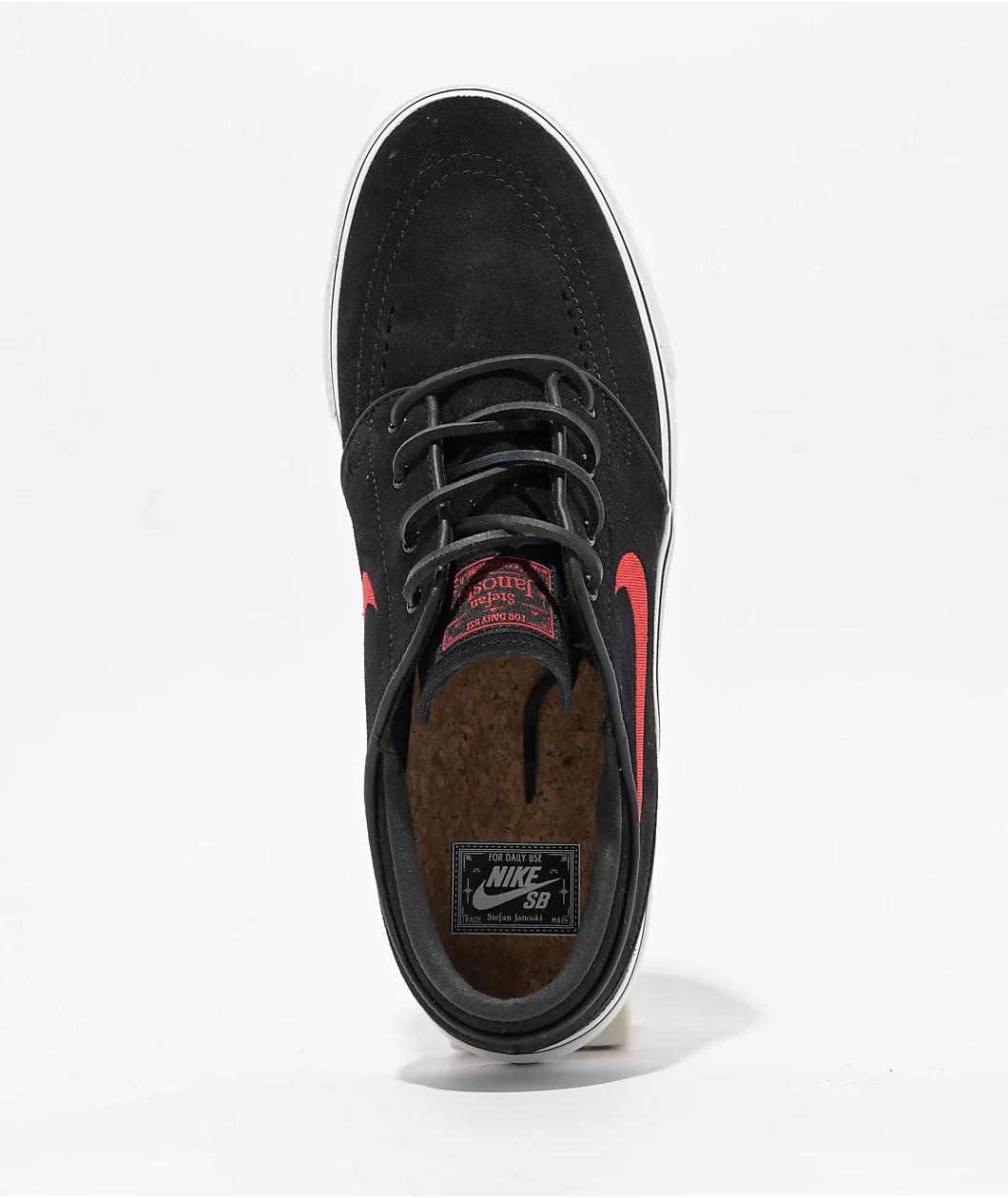 Nike SB Zoom Janoski OG+ Black & University Red Skate Shoes Product Image