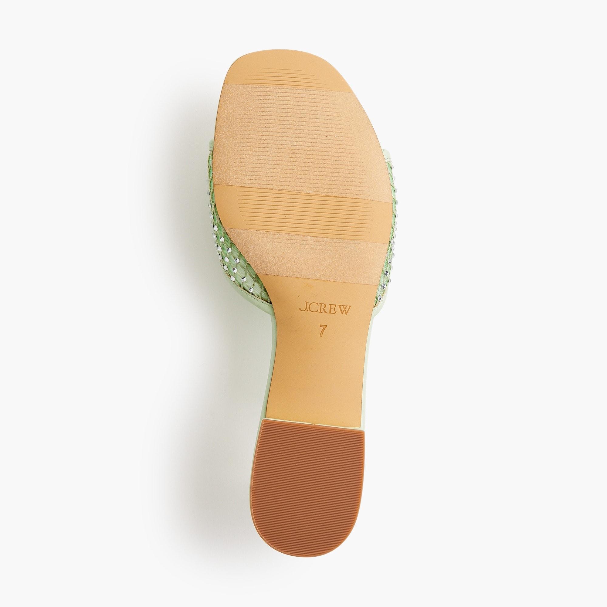 Rhinestone mesh slide sandals Product Image