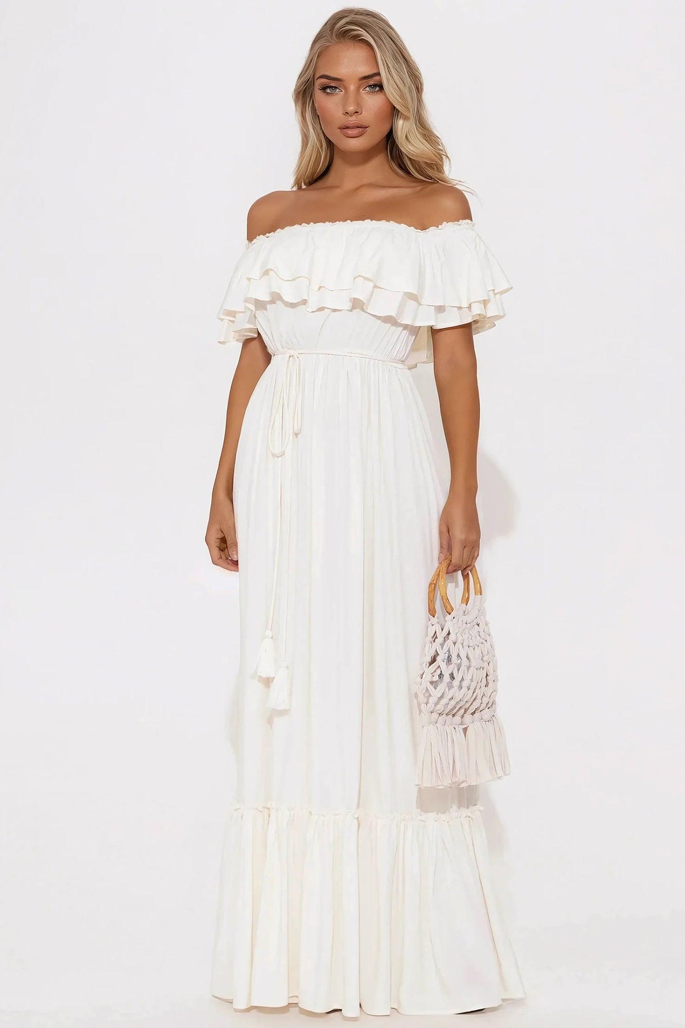 Caribbean Beauty Maxi Dress - Ivory Product Image