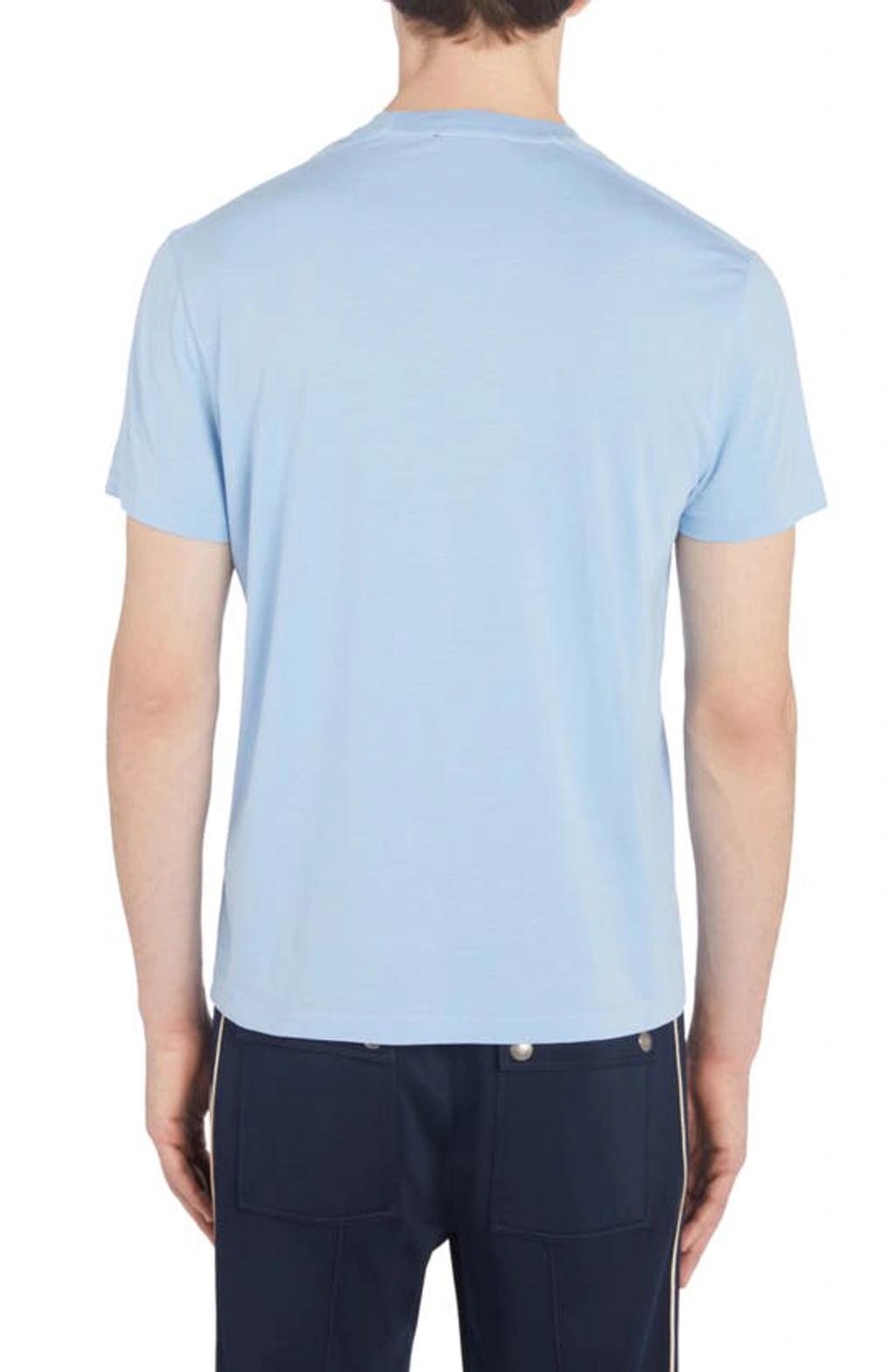 TOM FORD Classic Crewneck Short-sleeved T-shirt In Blue Product Image
