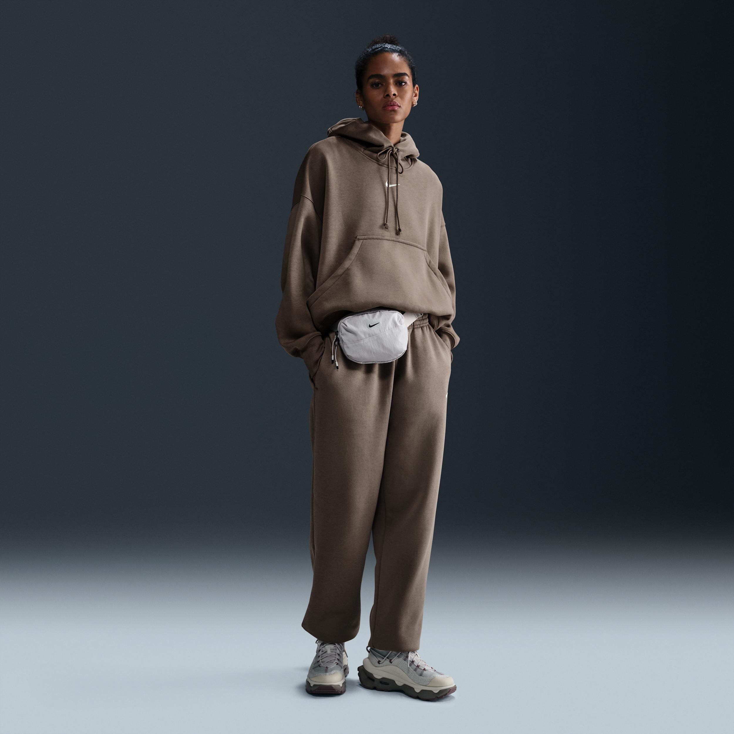 Nike Womens Nike PHNX Fleece OS Pullover Hoodie - Womens Mink Brown/Sail Product Image