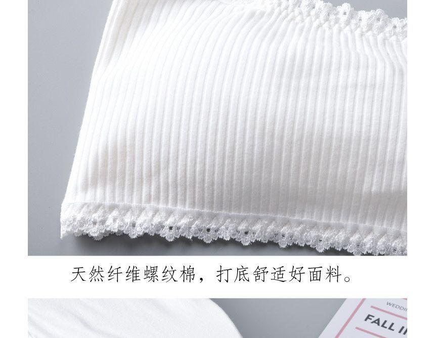 Strapless Plain Ribbed Bra Product Image