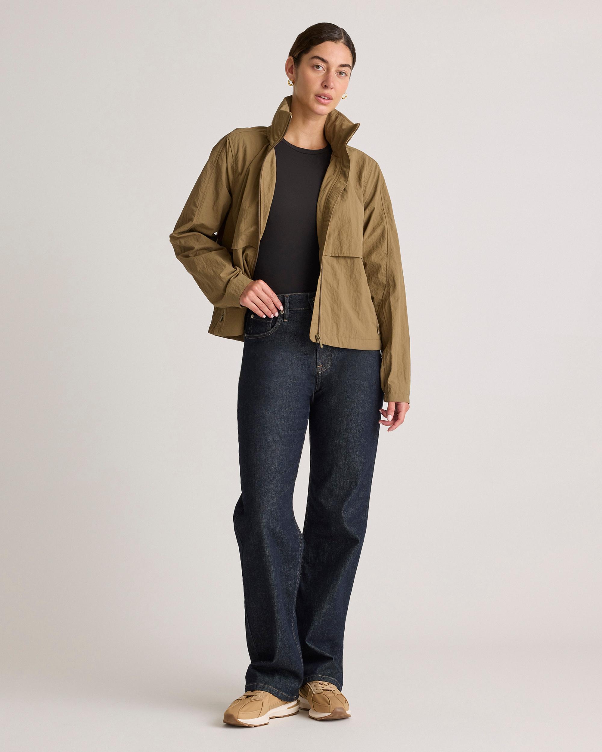 Quince | Women's Second Skin Long Sleeve Crew Neck Bodysuit Size XL, Nylon/Spandex Product Image