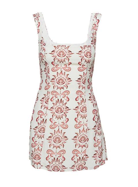 Maris Mini Dress Cream / Pink Product Image