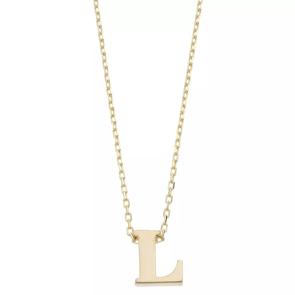 Au Naturale 14k Gold Initial Pendant Necklace, Women's,  Product Image