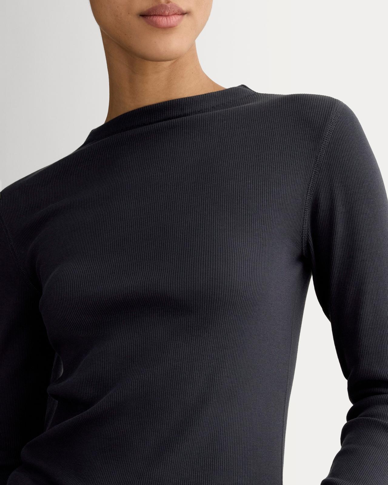 Womens Luxe Rib Funnel-Neck T-Shirt by Everlane Product Image