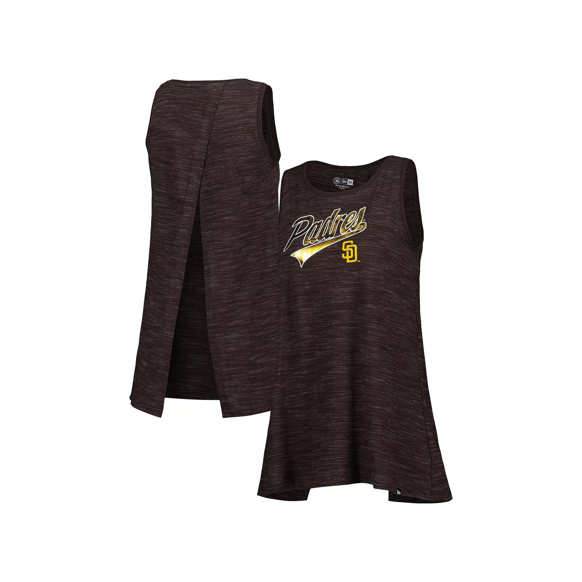 Women's New Era Brown San Diego Padres Space-Dye Active Tank Top, Size: Small Product Image