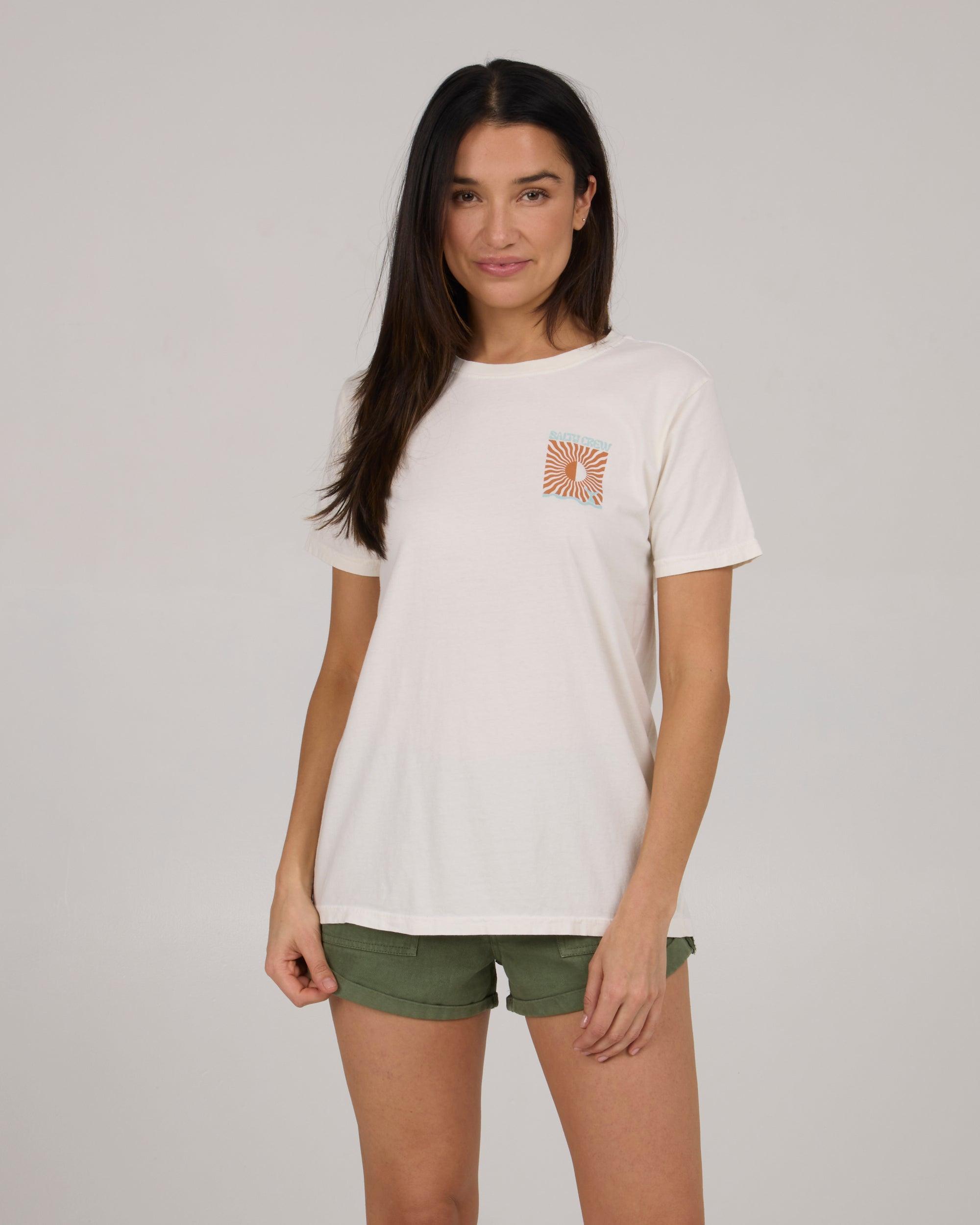 Optic Sea Boyfriend Tee - Off White Female Product Image