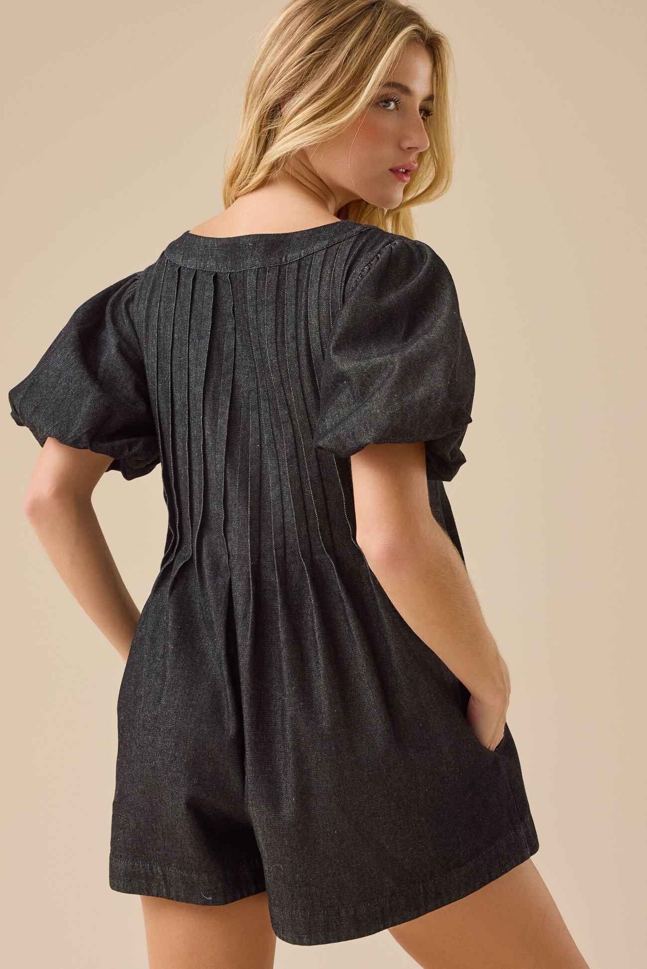 Evie Puff Sleeve Romper Product Image